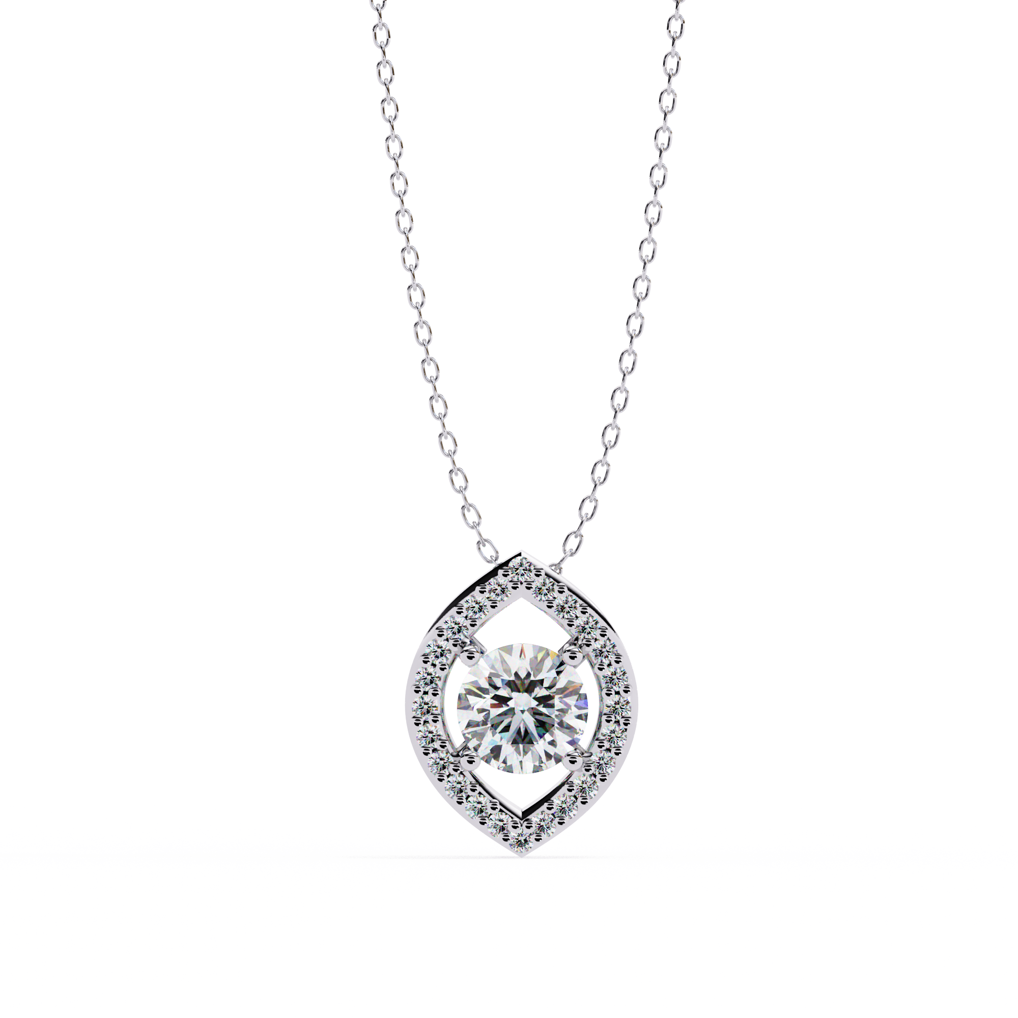 Solitairekart 0.56ct Natural Diamond Pendant-H Color, VS1  Clarity
